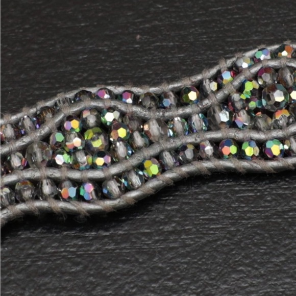 Chan Luu vintage iridescent leather and stone bracelet - Picture 3 of 3